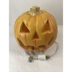 Vintage‎ Halloween Pumpkin Jack O Lantern Plastic Light Up No Bulb Works